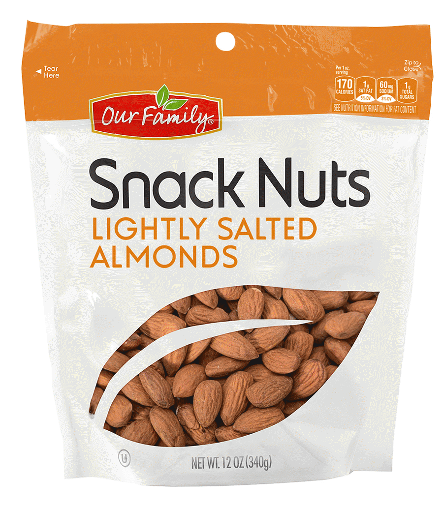 Our Family Snack Nuts almonds, low sodium Full-Size Picture